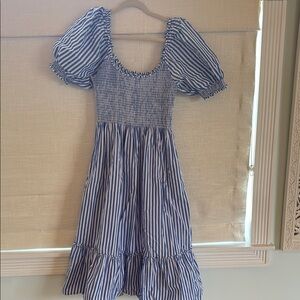 Hill House Blue and White Striped Nap Dress